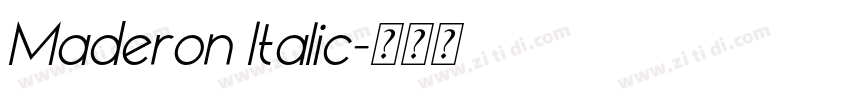 Maderon Italic字体转换